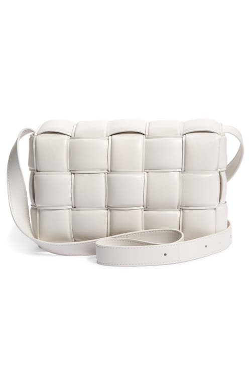 Shop Bottega Veneta Padded Cassette Bag In Chalk/gold