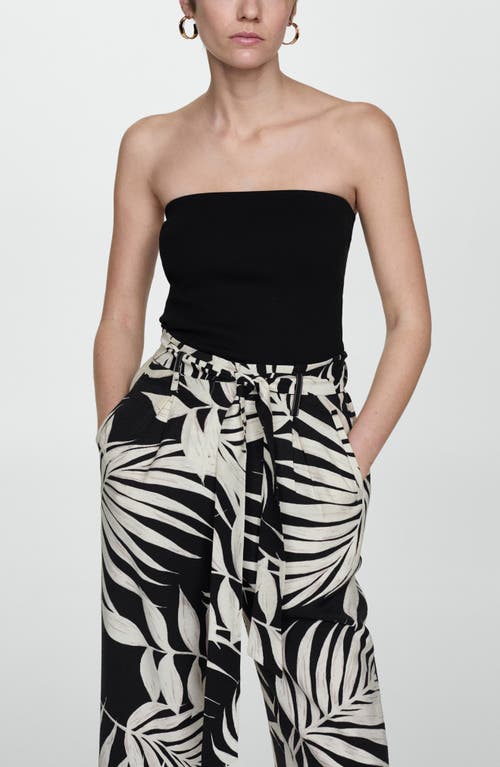 Mango Women's Bow Printed Pants In Black