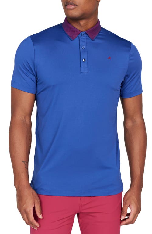 Darby Contrast Collar Performance Golf Polo in Limoges
