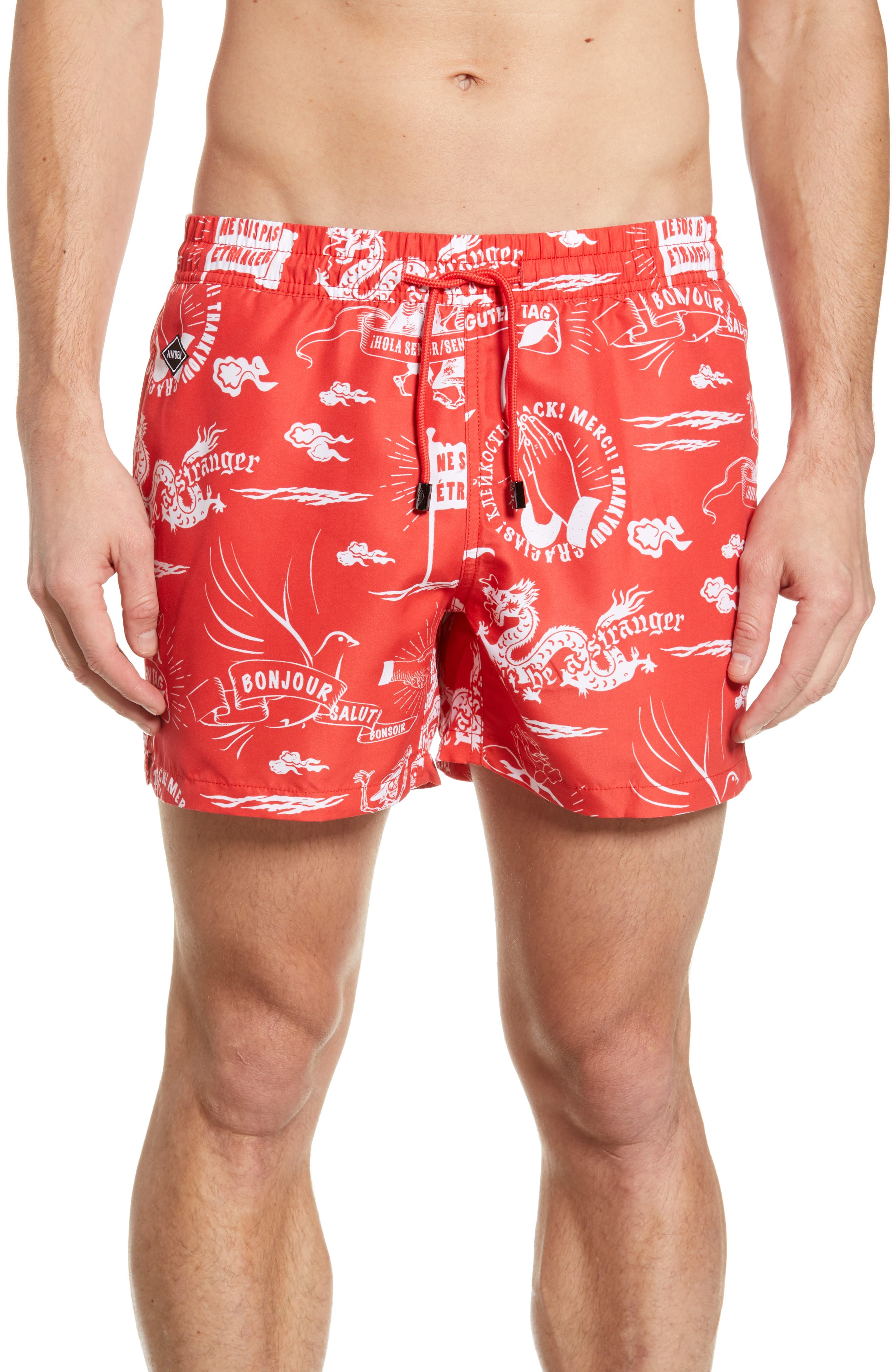 Nikben Stranger Swim Trunks, Red