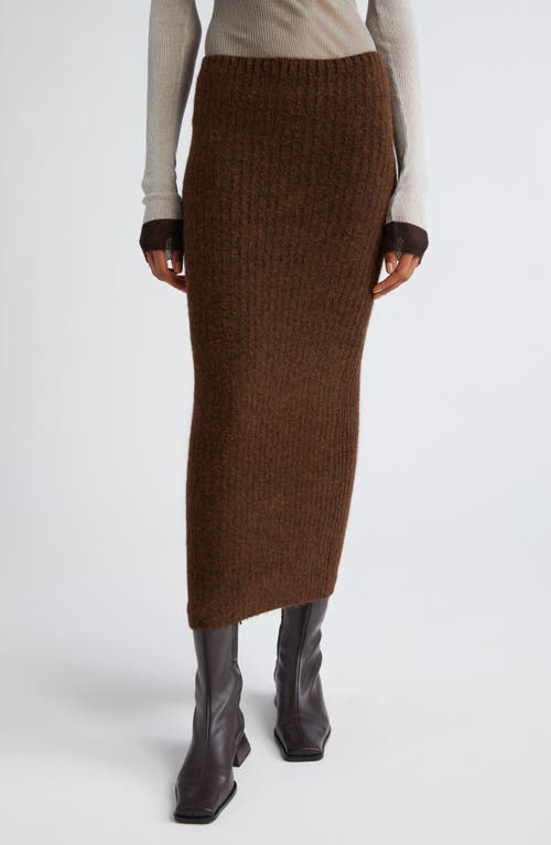 Paloma Wool Siracuza Alpaca & Blend Rib Sweater Skirt Brown at Nordstrom,