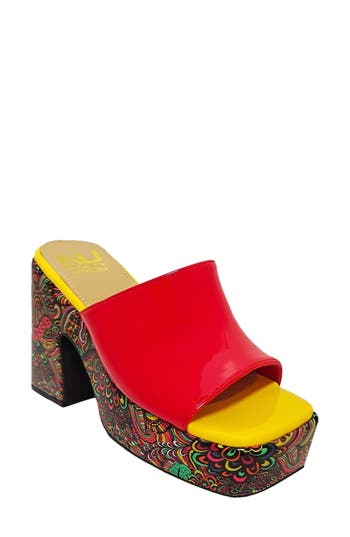 Ninety Union Porto Platform Sandal In Red