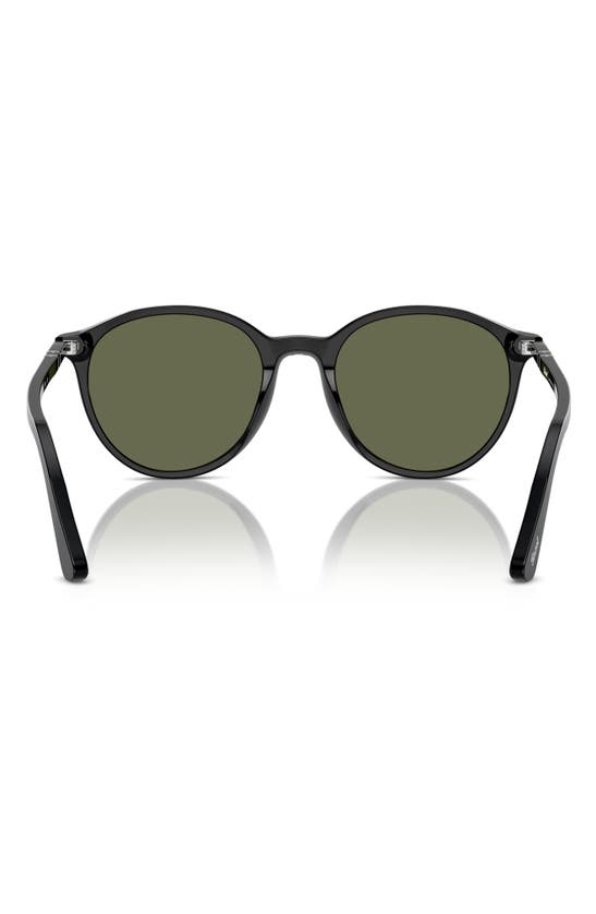 Shop Persol Phantos 56mm Polarized Round Sunglasses In Black