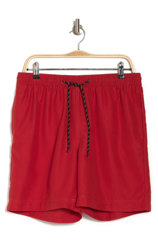 Nordstrom Rack Recycled 7" Swim Trunks In Red Pompeii