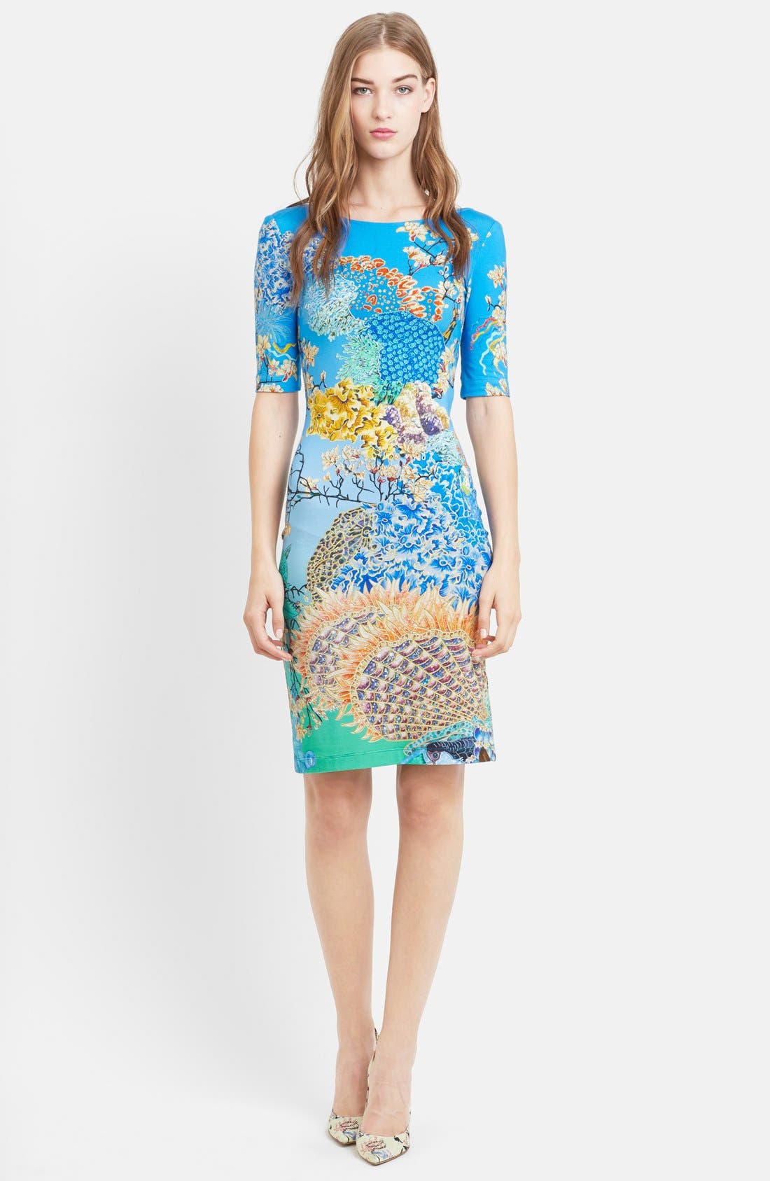 Mary Katrantzou Ocean Print BodyCon Jersey Dress Nordstrom