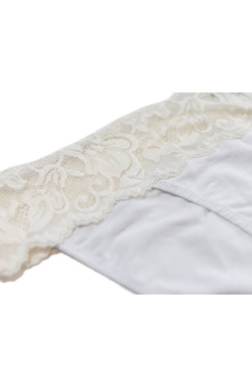 Everviolet Astrid Low Cut Panties In White/blush