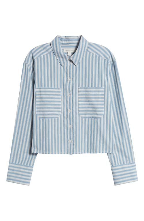 TREASURE & BOND TREASURE & BOND BOXY STRIPE OXFORD BUTTON-UP SHIRT