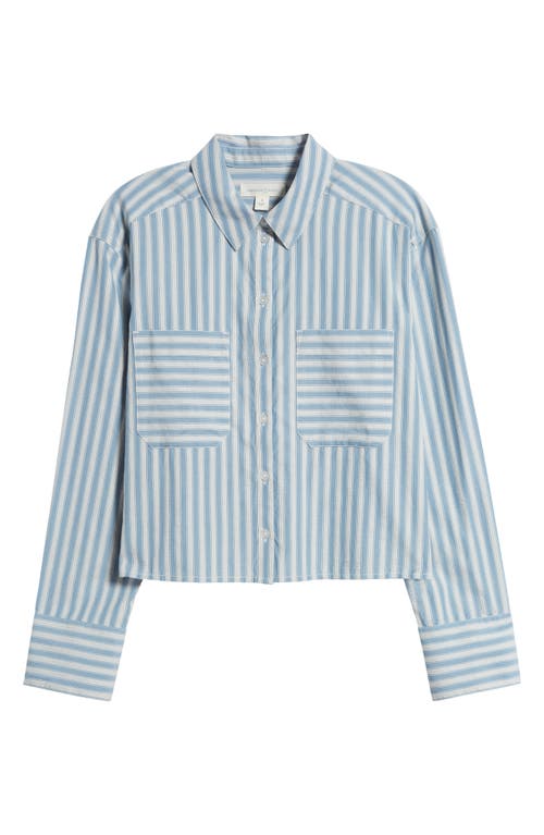 TREASURE & BOND TREASURE & BOND BOXY STRIPE OXFORD BUTTON-UP SHIRT 