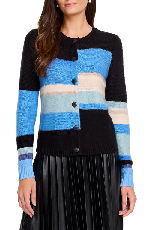 Shop Nic + Zoe Nic+zoe Mid Day Mix Cardigan In Blue Multi