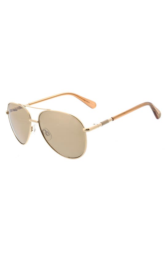 Shop Bcbg Aviator Sunglasses In Shiny Light