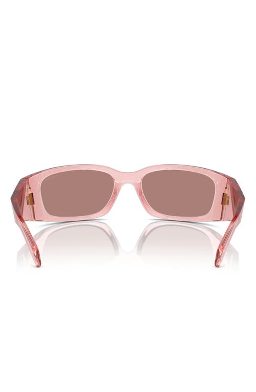 Shop Prada 60mm Symbole Butterfly Sunglasses In Pink/lite Brown