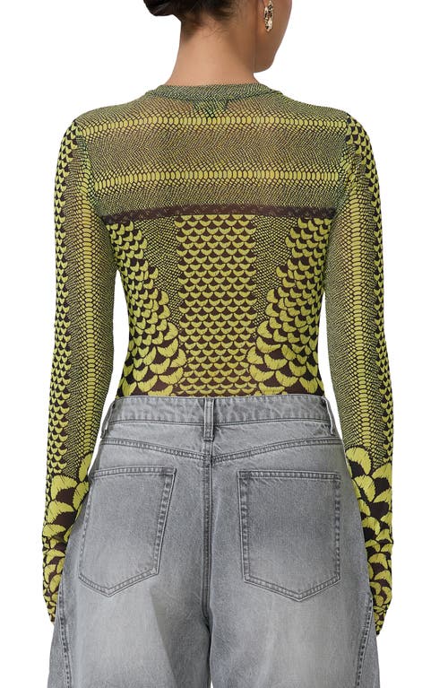 AFRM AFRM KAYLEE PRINT MESH TOP 