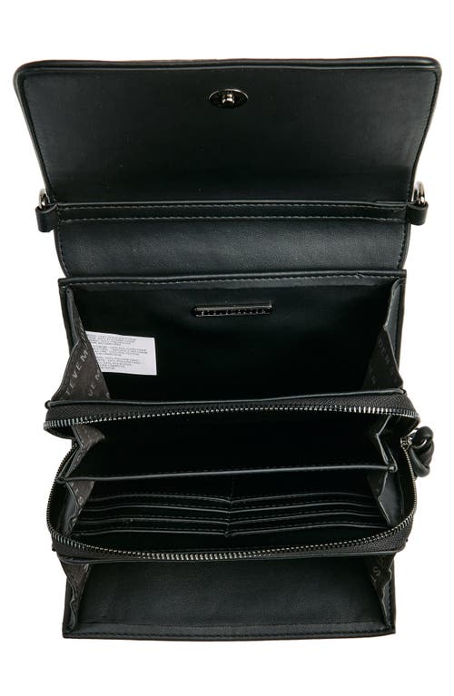 Shop Steve Madden Siena Woven Crossbody Bag In Black/black