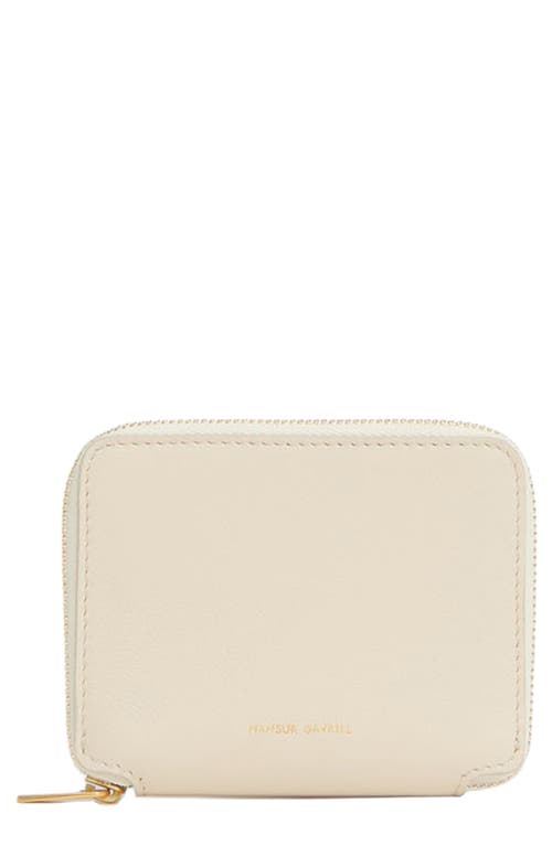 Mansur Gavriel Leather Zip-Around Wallet in Avorio at Nordstrom