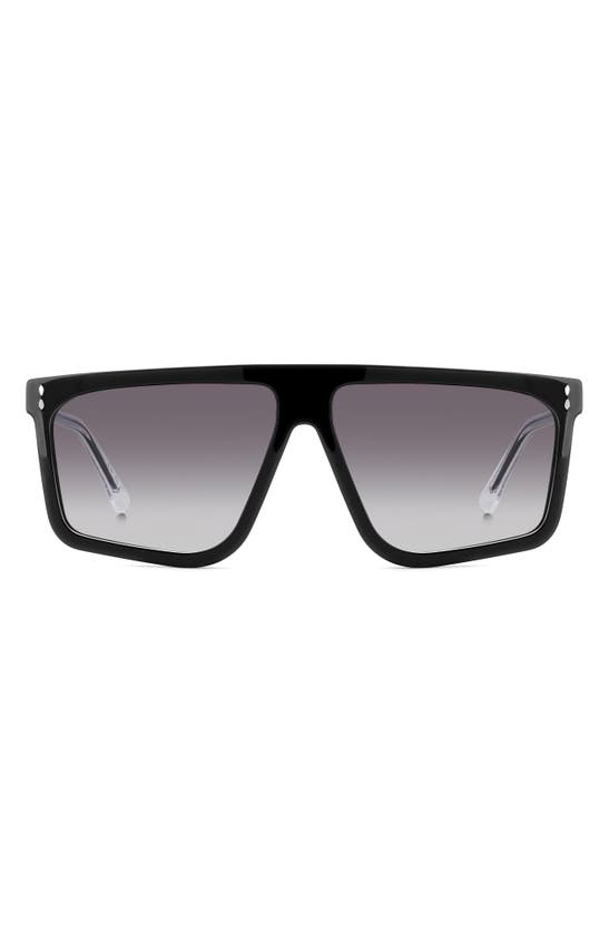 Shop Isabel Marant 61mm Gradient Square Sunglasses In Black/ Grey Shaded