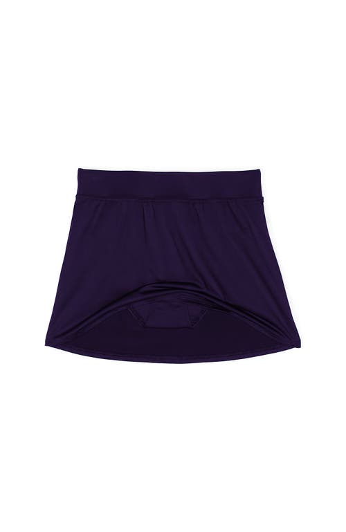 Shop Lands' End Tummy Control Skirt Swim Bottoms In Blackberry