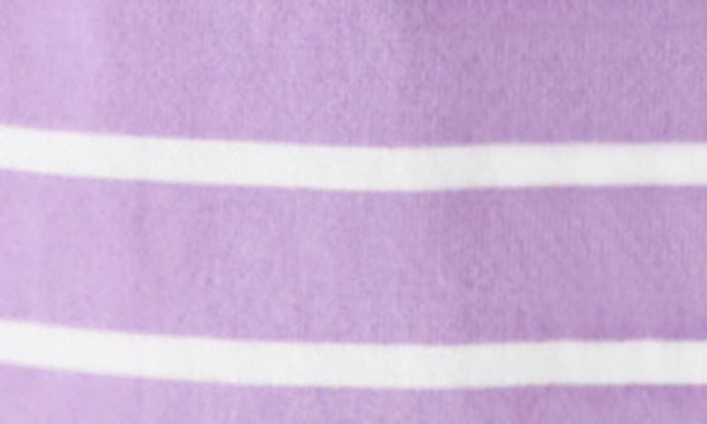 Shop Steve Madden Rugby Stripe Cotton Crop T-shirt In Dahlia Purple