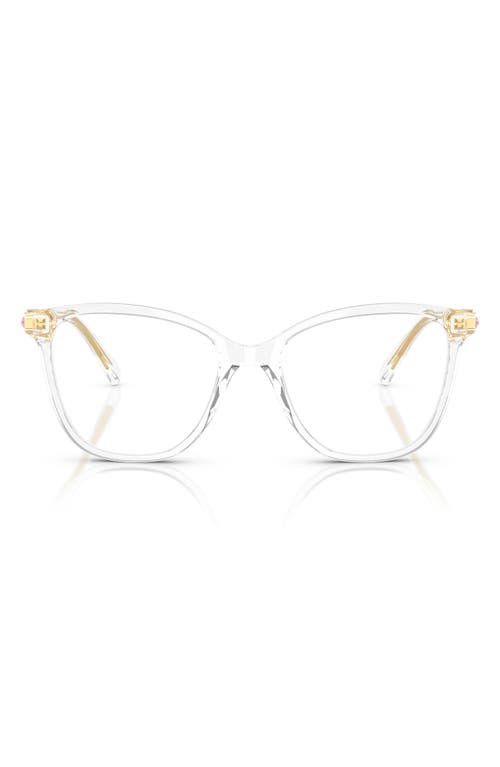 Swarovski 52mm Square Optical Glasses In Crystal