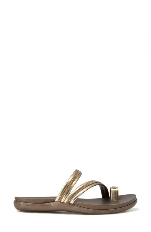 Shop Reaction Kenneth Cole Gia Crystal Strap Slide Sandal In Bronze