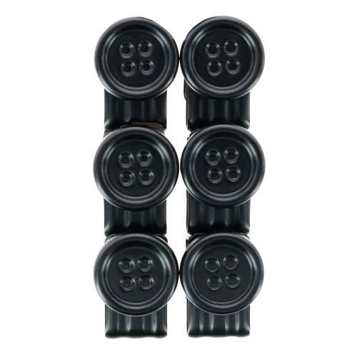 Trafalgar 6-piece No-sew Suspenders Buttons In Black
