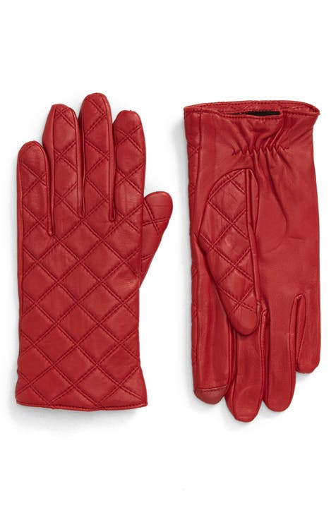 Quilted Leather Tech Gloves