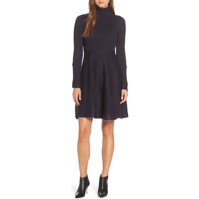 Eliza J Turtleneck Sweater Dress, Blue