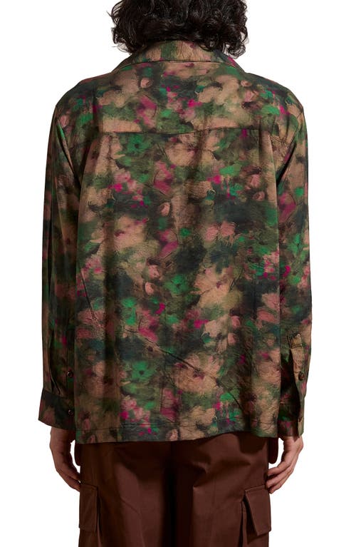 FOUND FOUND CHARLOT FLORAL LONG SLEEVE CAMP SHIRT 