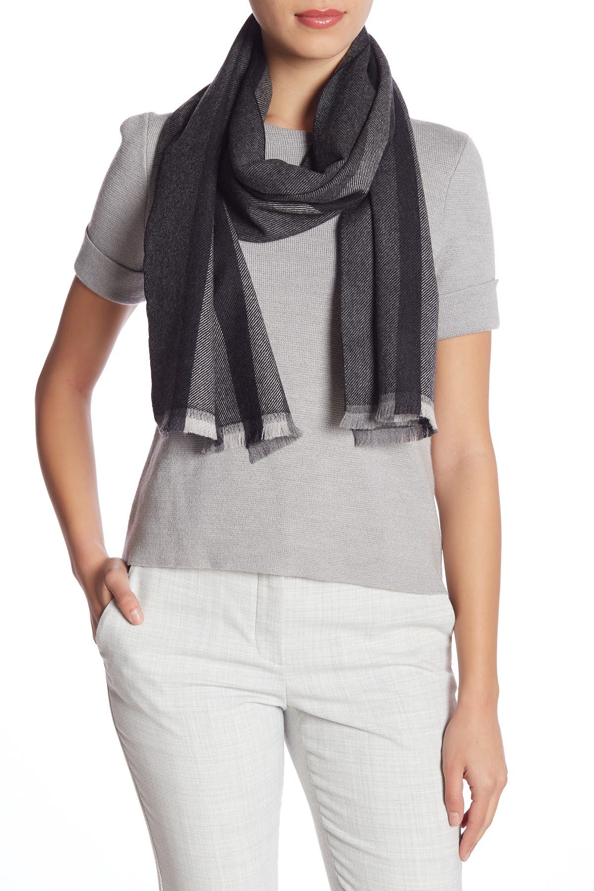 gucci striped wool scarf