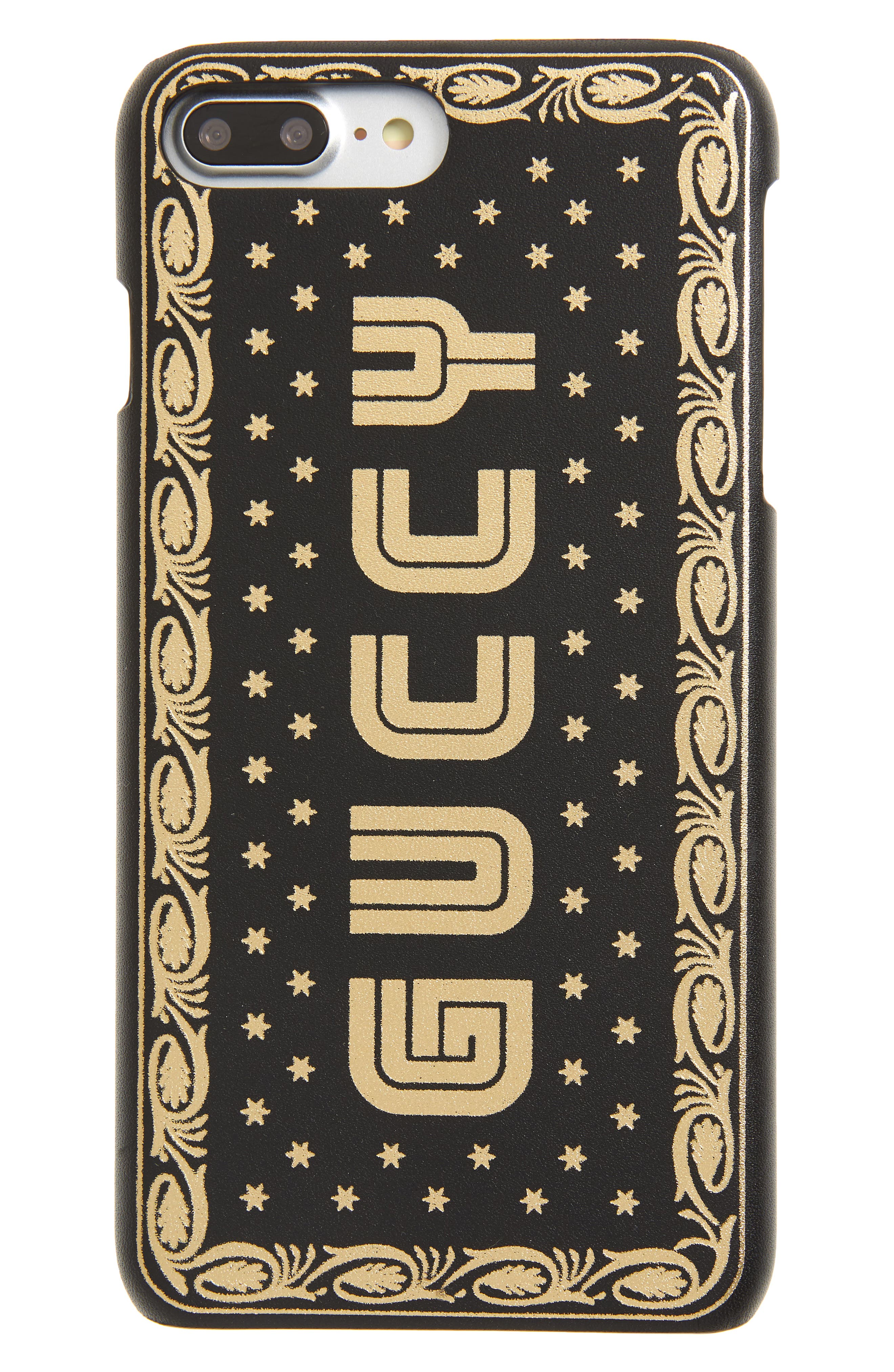 Gucci Guccy Logo Moon & Stars Leather iPhone 7 Plus Case Nordstrom