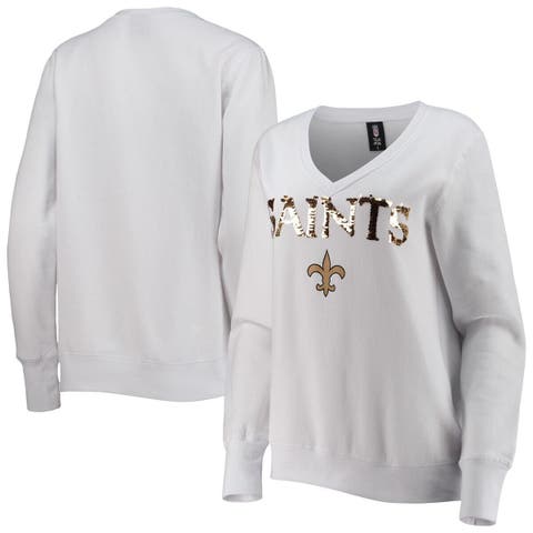 Women's Cuce Black New Orleans Saints Halfback Fleece Pullover