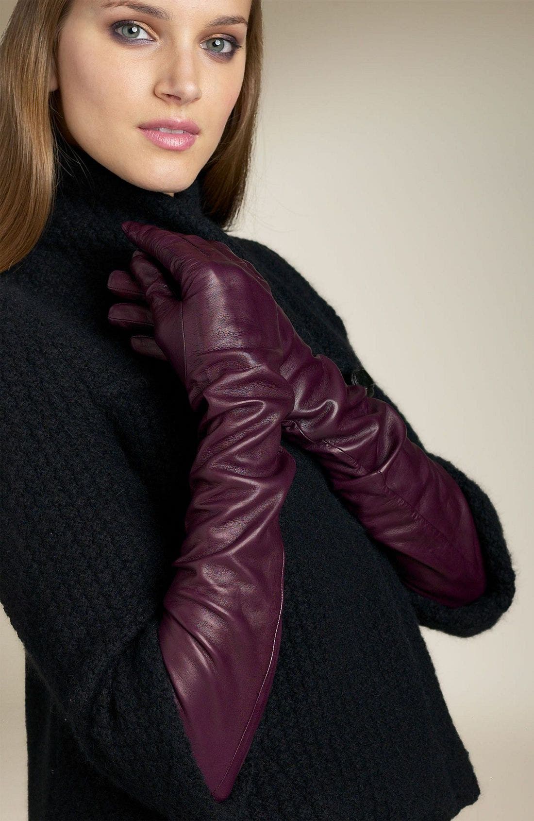 opera length leather gloves