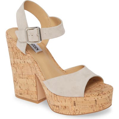 Steve Madden Jess Platform Sandal- Beige