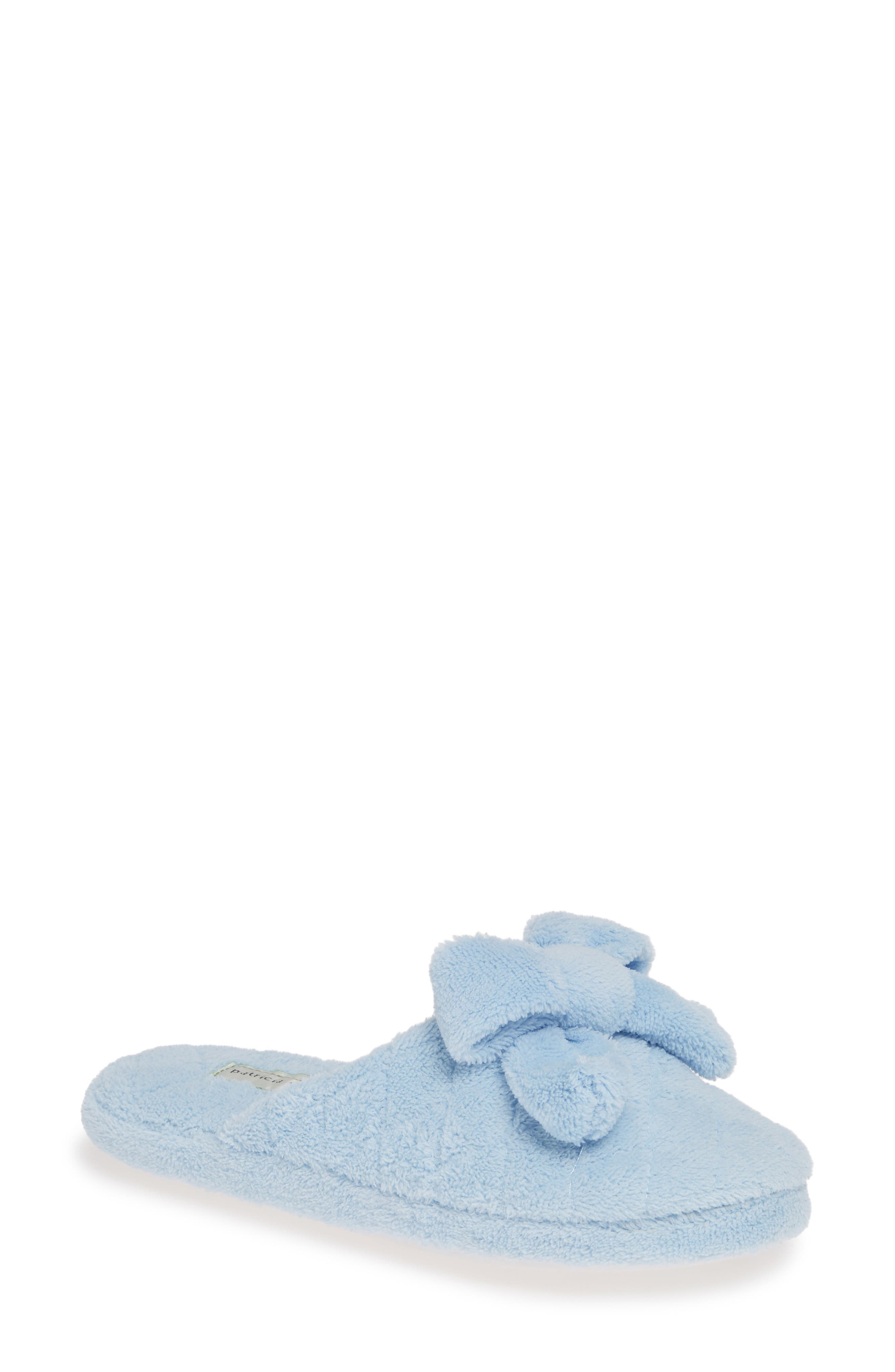 womens light blue slippers