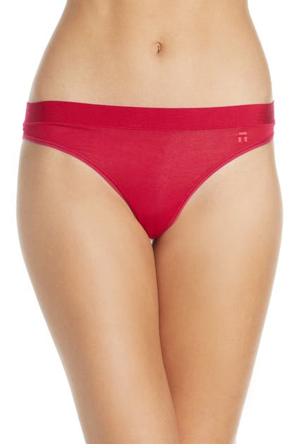 Tommy John Second Skin Thong In Cerise