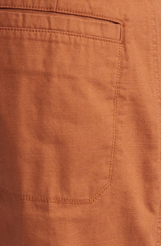 Shop Treasure & Bond Workwear Cotton Shorts In Rust Argan Oil