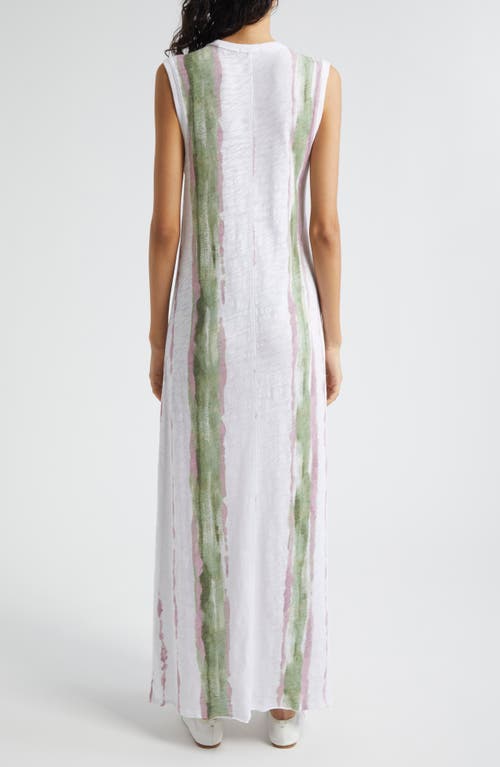 ATM ANTHONY THOMAS MELILLO ATM ANTHONY THOMAS MELILLO PAINT STROKE STRIPE SLUB COTTON MAXI DRESS 