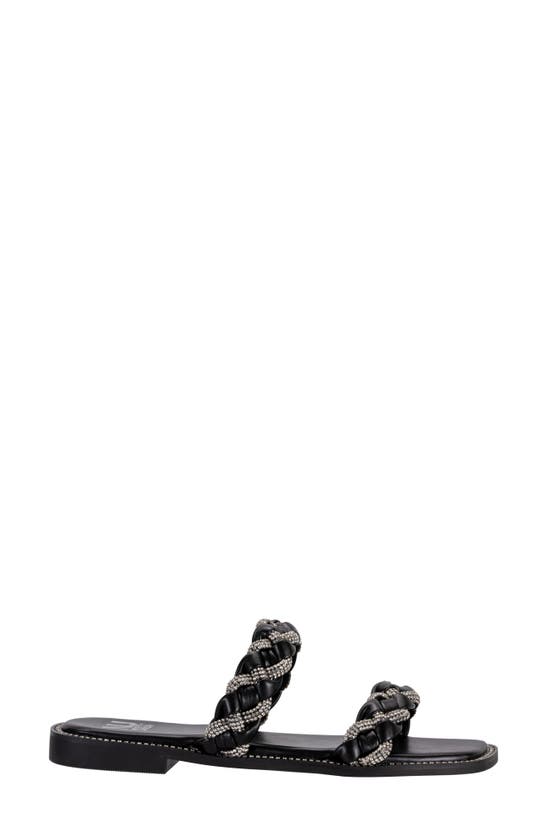 Lady Couture Sunny Embellished Slide Sandal In Black