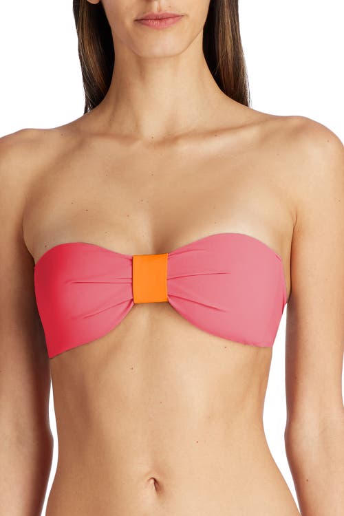 Shop Valimare Capri Bandeau Bikini Top In Coral