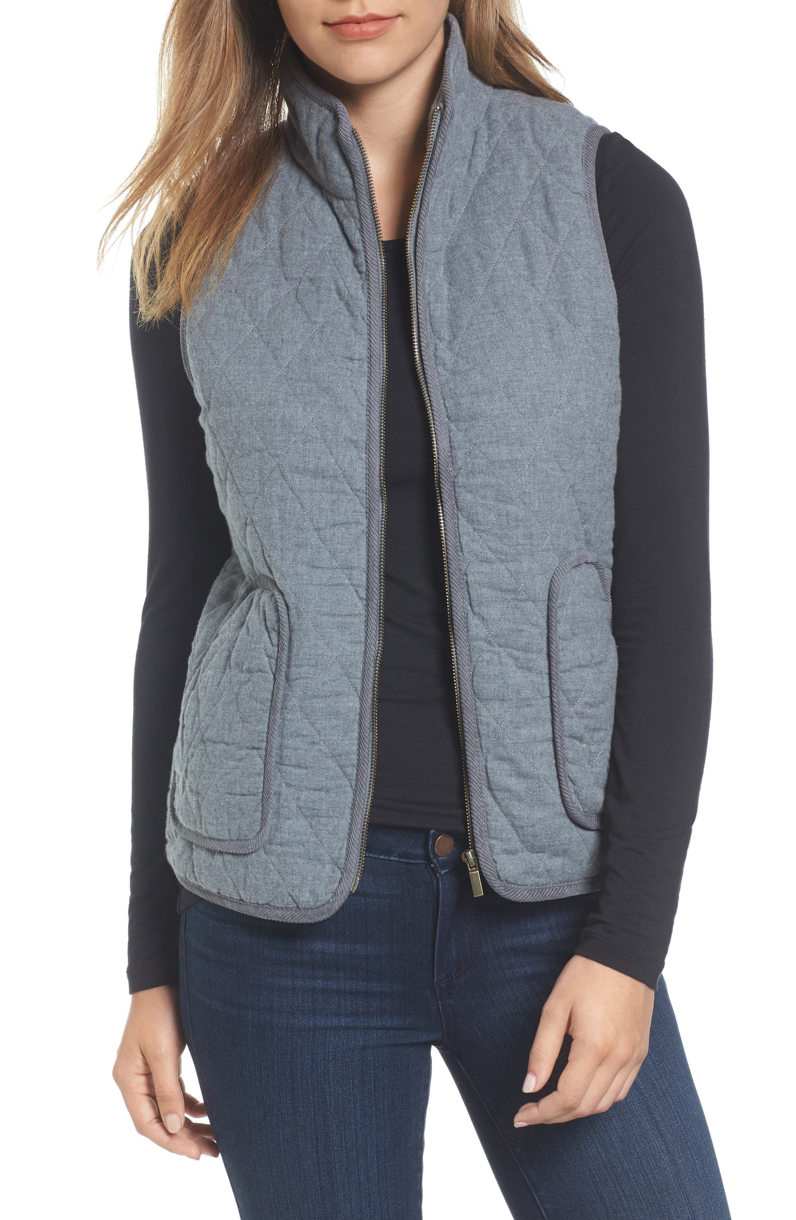 Caslon® Quilted Vest (Regular & Petite) Nordstrom