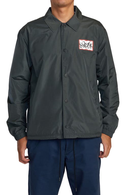 RVCA Satin Coach's Jacket in Rvca Black at Nordstrom, Size Small