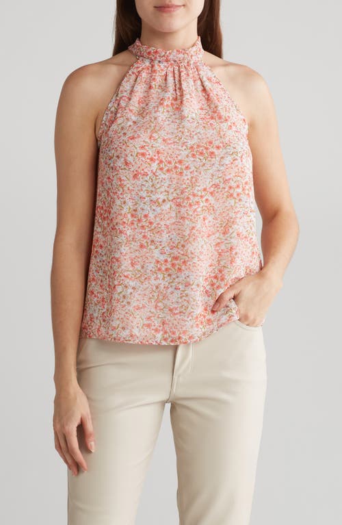 Shop 1.state Floral Mock Neck Top In Pink/new Ivory