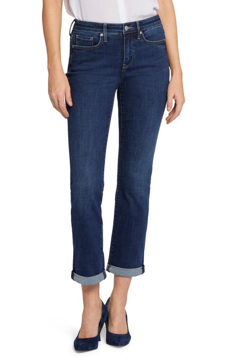 Seven7 Women's Dark Wash Blue Denim Straight Leg Jeans - 8 – The Resell Club