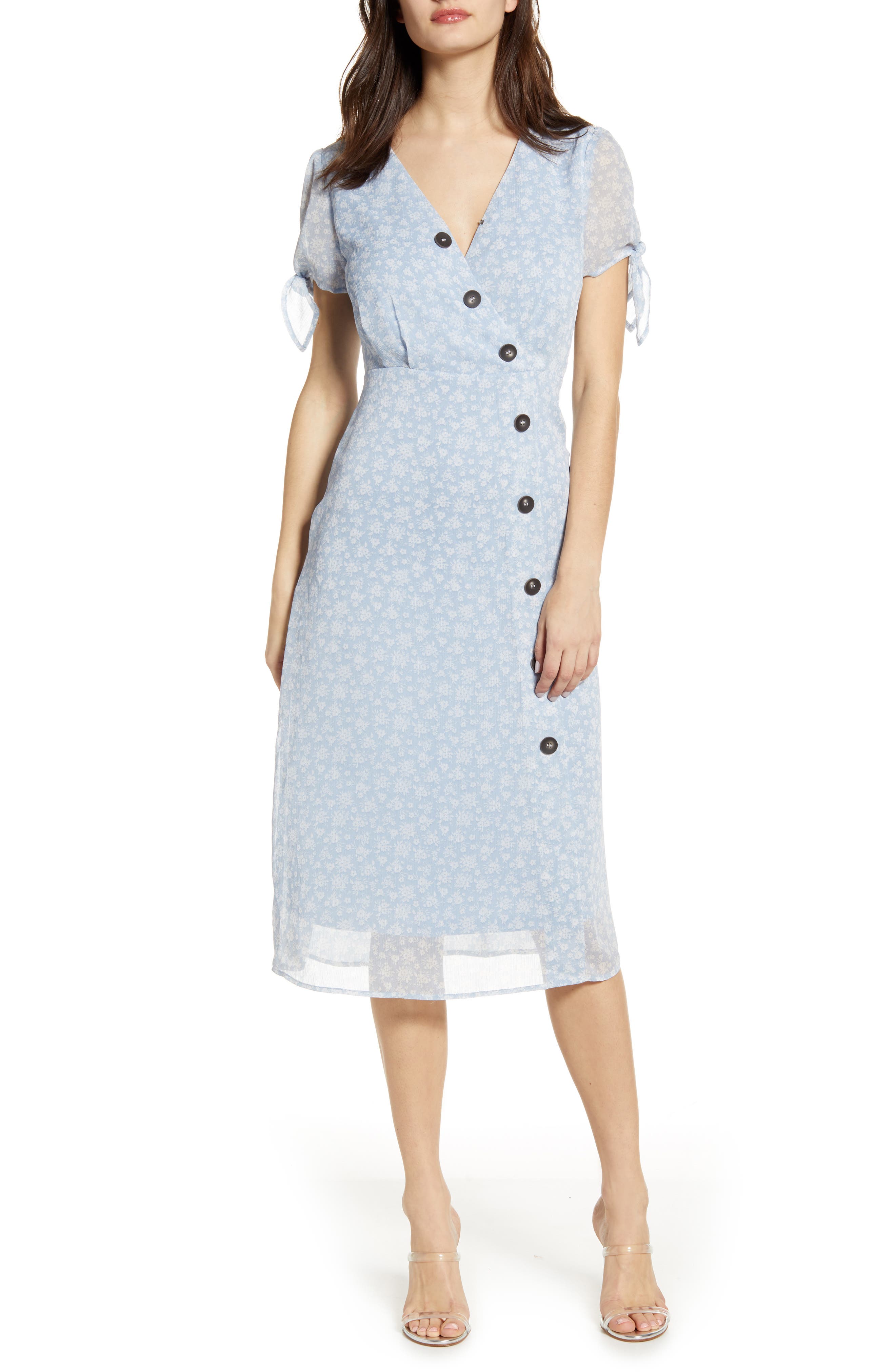 nicole cotton denim shirtdress