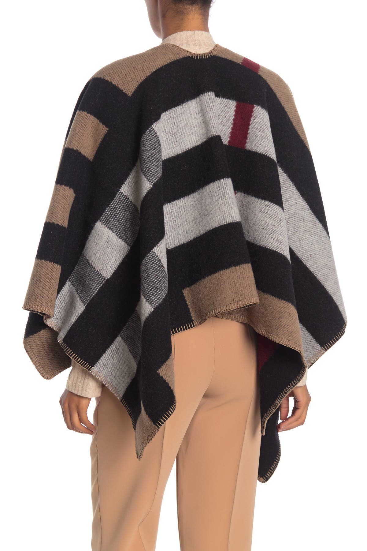 burberry mega check poncho