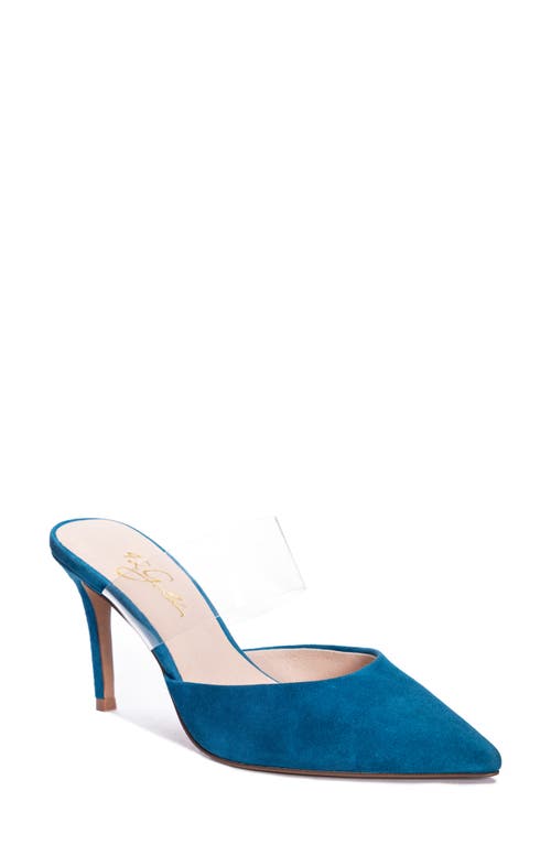 Ronnie Pointed Toe Mule in Blue