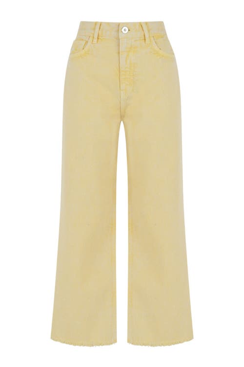 Shop Nocturne High Waist Wide Leg Jeans In Yellow