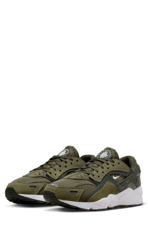 Nike Air Huarache Sneaker In Khaki/white/olive