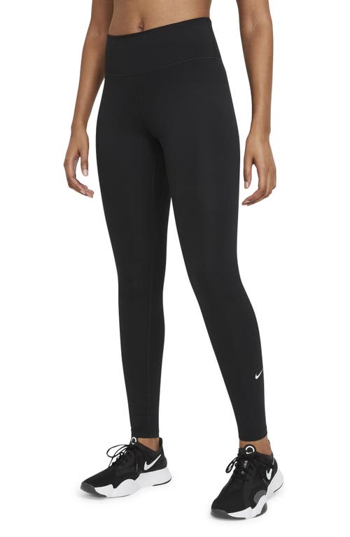 Nike One Dri-fit Leggings In Black/white
