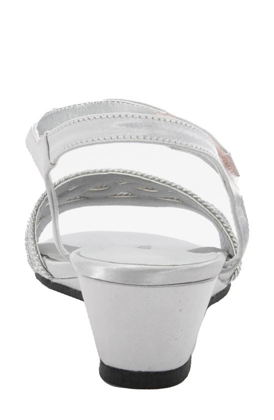 David Tate Indigo Wedge Sandal In Silver
