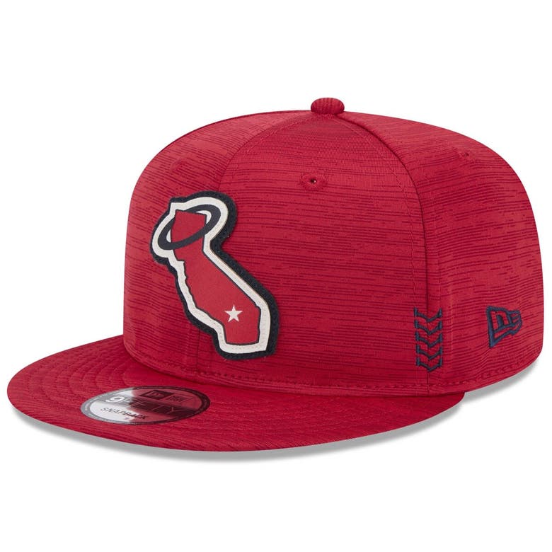 Shop New Era Red Los Angeles Angels 2024 Clubhouse 9fifty Snapback Hat